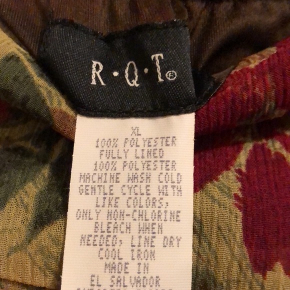 NWT RQT Green Floral Skirt XL - Picture 4 of 4